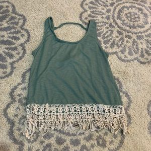 Green Rue21 tank top